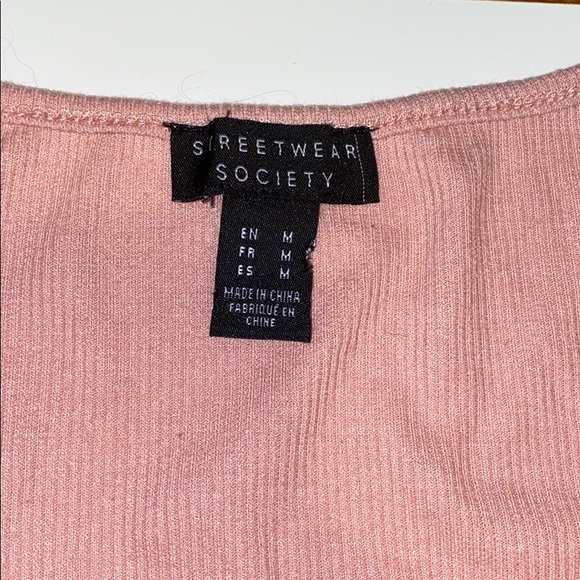 Pink Bodysuit with Front Zipper - Picture 3 of 3